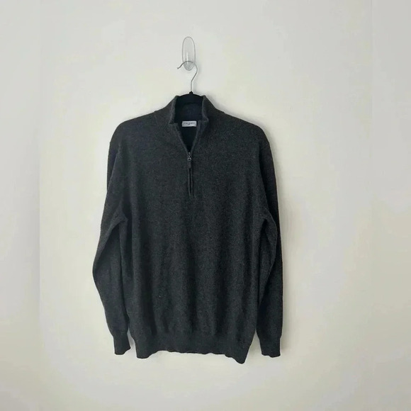 Tom James 100% cashmere 1/2 zip sweater - Picture 1 of 9